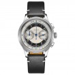 Longines Heritage Classic Chronograph steel 40mm silver dial on leather strap with steel buckle