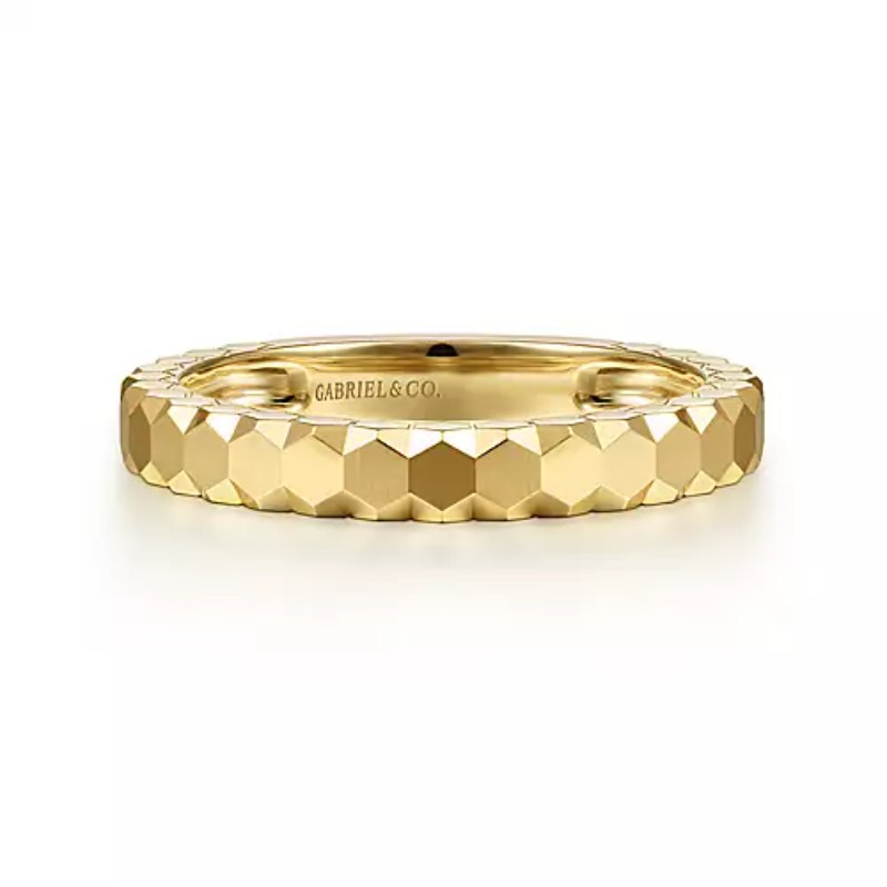 Gabriel & Co 18K Yellow Gold Contemporary Band