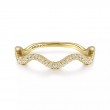Gabriel & Co 18K Yellow Gold Stackable Halfway Wave Band
