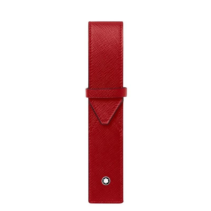 Montblanc Sartotial 1-Pen Pouch, Red Full Grain Leather