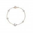 Mikimoto 18k rose and white gold rhodium plated Japan collections diamond horseshoe charm bracelet