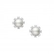 Mikimoto 18K White Gold Classic Akoya Cultured Pearl And Diamond Earrings