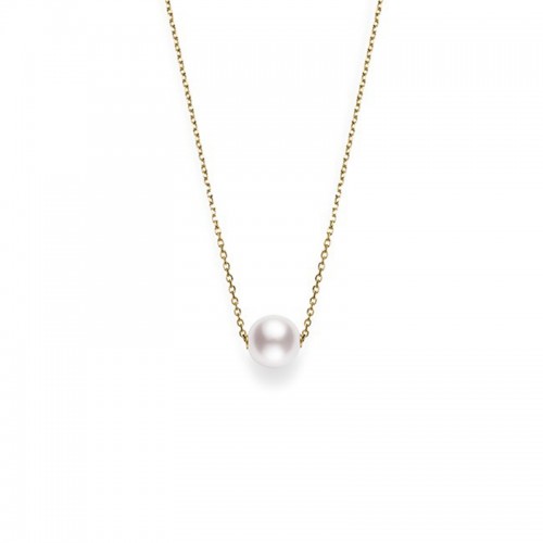 Mikimoto 18K Yellow Gold Japan Collection Pearl Pendant Necklace