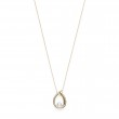Yellow 18 Karat Necklace With One 7.00Mm Round A+ Akoya Pearl Length: 16-18