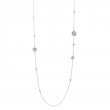 Mikimoto 18k white gold rhodium plated Petal pearl station necklace