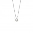 Mikimoto 18K White Gold Rhodium Plated Classic Pearl Pendant Necklace