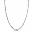 Norman Silverman 18K White Gold Rhodium Plated East West Oval Cut Diamond Necklace