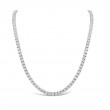 Norman Silverman 18K White Gold Rhodium Plated Diamond Straight Line Necklace