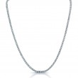 Norman Silverman 18K White Gold Rhodium Plated Diamond Straight Line Necklace