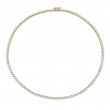 Norman Silverman 18K Yellow Gold 3 Prong Diamond Straight Line Necklace