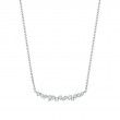 Penny Preville 18K White Gold Rhodium Plated Star Dust Cluster Bar Necklace