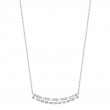 Penny Preville 18 White Gold Baguette & Round Double Bar Necklace