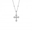 Penny Preville 18K White Gold Small Cross With Diamond Pendant