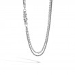 John Hardy sterling silver Asli Classic Chain double rowlink station necklace, 59.5x12.5mm station, 5.5mm chain with hook clasp, 30