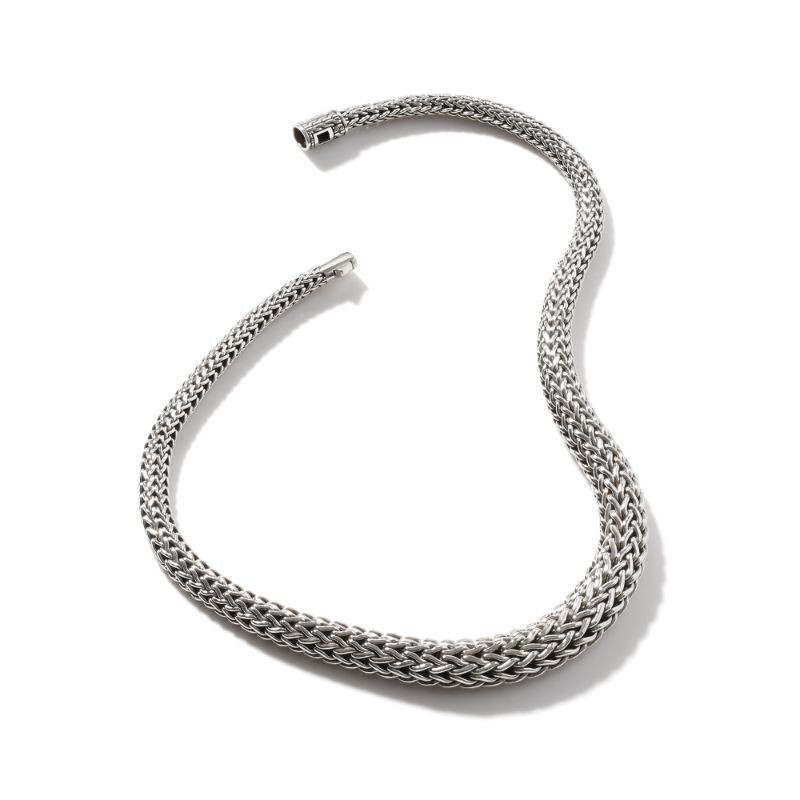 John Hardy sterling silver Classic Chain graduated necklace, 13mm necklace with pusher clasp, 20