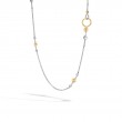 Dot Hammered Two-Tone Sautoir Necklace