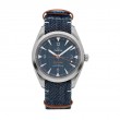 Omega Seamaster Railmaster Co-Axial steel 40mm blue index dial on blue nato strap with steel buckle