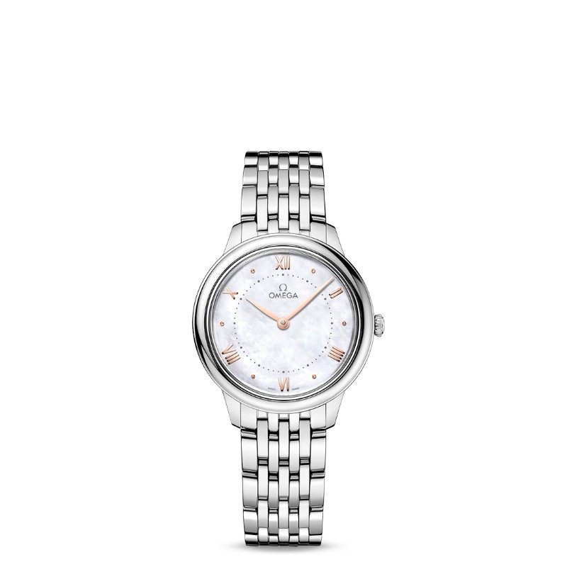 Omega De Ville Prestige Quartz Mother-Of-Pearl Dial Stainless Steel Watch