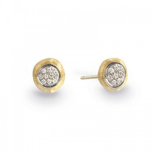 Marco Bicego Delicati Gold & Diamond Pave Stud Earrings