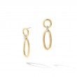 Marco Bicego 18K Yellow And White Rhodium Plated Jaipur Link Diamond Mixed Link Drop Earrings