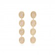 Marco BicegoÂ® Lunaria Collection 18K Yellow Gold and Diamond Pavé Link Linear Drop Earrings
