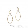 Marco Bicego Marrakech Onde Collection 18K Yellow Gold and Diamond Flat Link Double Drop Earrings