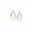 Marco Bicego Marrakech Onde Yellow Gold and Diamond Concentric Earring