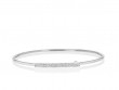 Phillips House 14k white gold Affair wire strap bangle bracelet with diamonds, 78 round diamonds weighing 0.39 carat total weight, size 8