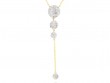 Phillips House 14k yellow gold Affair infinity graduated lariat necklace with diamonds, 146 round diamonds weighing 0.65 carat total weight, 15-18