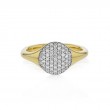Phillips House 14k yellow gold Affair infinity stack ring with 54 round diamonds weighing 0.38 carat total weight