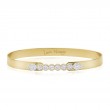 Phillips House 18K Yellow Gold And Platinum One Of One Love Always Bangle Bracelet