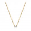 Phillips House 18K Yellow Gold And Platinum One Of One Oval Cuddle Solitaire Necklace
