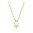 Phillips House 18K Yellow Gold And Platinum One Of One Open Circle Pendant Necklace