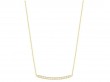 Penny Preville 18k yellow gold Bars pave necklace with round diamonds weighing 0.54 carat total weight