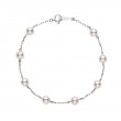 Mikimoto 18K White Gold Everyday Essentials Pearl Station Bracelet