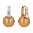 Mikimoto 18K Yellow Gold Classic Golden Pearl Drop Earrings