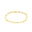 Lisa Nik 18k yellow gold Golden Dreams 3.5mm paperclip link bracelet, 7