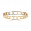 ZYDO 18K White Gold Diamond H Stretch Bracelet