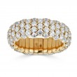ZYDO 18K Yellow Gold Domed Stretch Ring