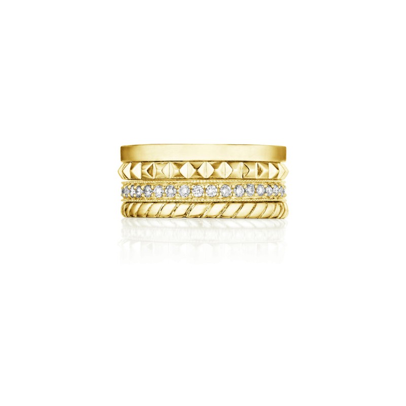 Penny Preville 18K Yellow Gold 4 Row Wide Band