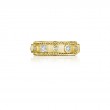 Penny Preville 18K Yellow Gold Round And Princess Cut Diamond Ring