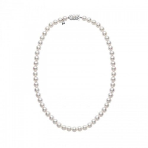 Mikimoto 18k white gold rhodium plated Everyday Essentials pearl strand necklace