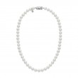 Mikimoto 18K White Gold Rhodium Plated Everyday Essentials Matinee Pearl Strand Necklace, 7.5X7Mm/A Akoya Pearls, 20