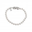 Mikimoto 18k white gold rhodium plated Everyday Essentials pearl bracelet, 7x6.5mm/A akoya pearls, 7