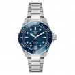 TAG Heuer Aquaracer Professional 300 steel 36mm blue bezel blue diamond dial on steel bracelet