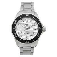 TAG Heuer Aquaracer Professional 300 steel 36mm black bezel grey index dial on steel bracelet