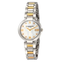 Raymond Weil Shine two-tone MOP diamond dial with interchangeable two-tone bracelet and strap