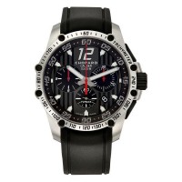Chopard Classic Racing Superfast automatic chronograph, 45mm stainless steel case, black dial, black rubber strap with folding clasp