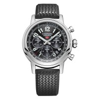 Chopard Mille Miglia Classic Chronograph steel 42mm black dial on black rubber strap with steel buckle