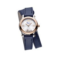 Chopard Happy Sport Rose Gold And Steel Diamond Case 25 mm Watch